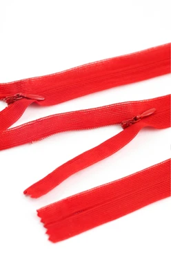 Купить молнию тип 3 потайная неразъемная 40 см, красная