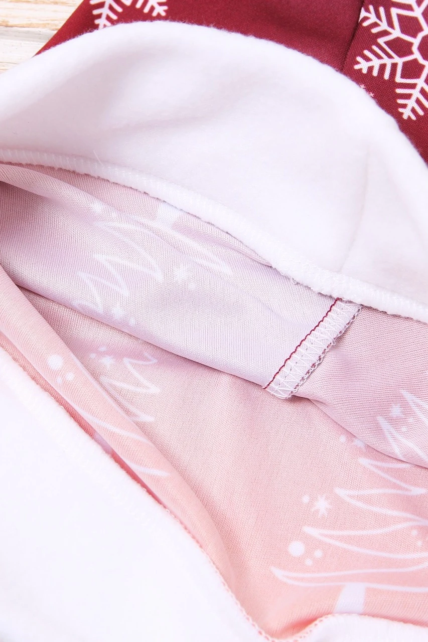 Колпак Новогодний с принтом "Snowflakes"#4