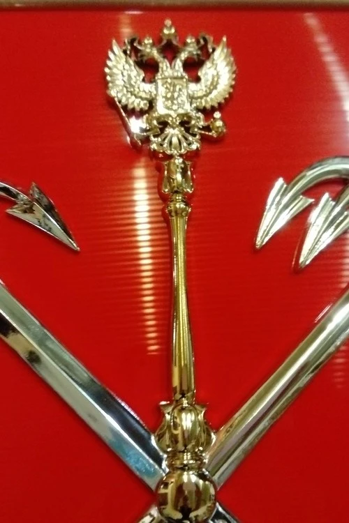 Герб Санкт-Петербурга 42х50 см, щит пластик, металлонапыление#5 Герб Санкт-Петербурга 42х50 см, щит пластик, металлонапыление#5