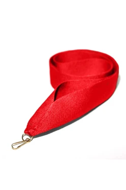 Купить ленту для медали репс ширина 2,2 см, с карабином, красную