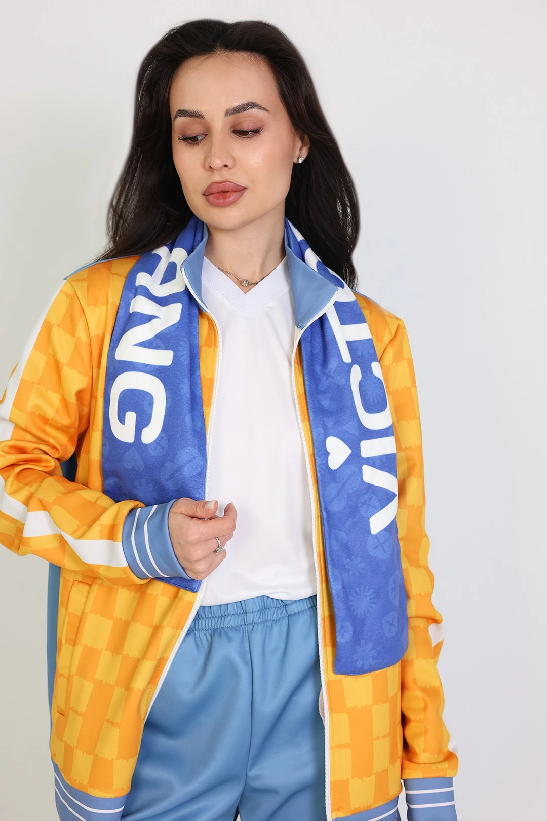 Купить шарф  двухслойный утепленный 15х120 см, с полной запечаткой