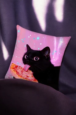 Купить подушку 50х50 см, с принтом "Pizza" Купить подушку 50х50 см, с принтом "Pizza"