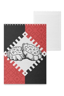 Купить блокнот фирменный А5 на пружине (40 листов) с принтом "Perepechi" Купить блокнот фирменный А5 на пружине (40 листов) с принтом "Perepechi"