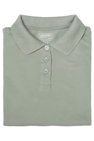 Поло Престиж женская (Modern) однотонная светло-серая (хлопок)#10