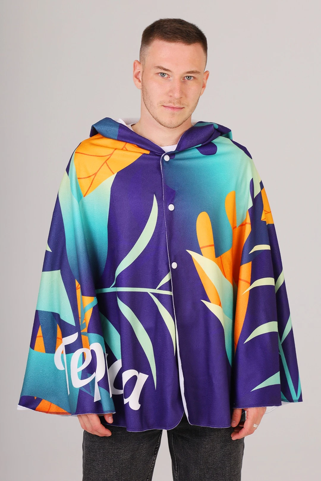 Купить плед-накидку Терраса с полной запечаткой "Осень"