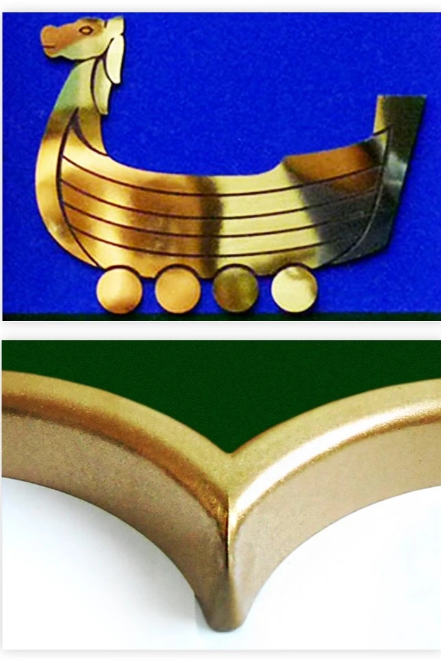 Купить Герб Мытищ 42х50 см барельеф краска рамка под золото