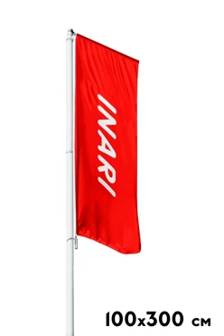 Купить флаг с логотипом фирменный 100х300 см Купить флаг с логотипом фирменный 100х300 см