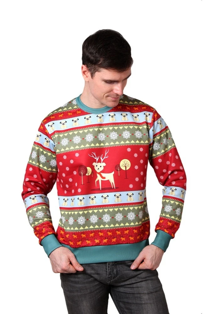 Свитшот Гарри унисекс из адидаса с полной запечаткой "New Year"#1