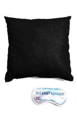 Купить подушку из спанбонда 35х35 см, однотонную чёрную