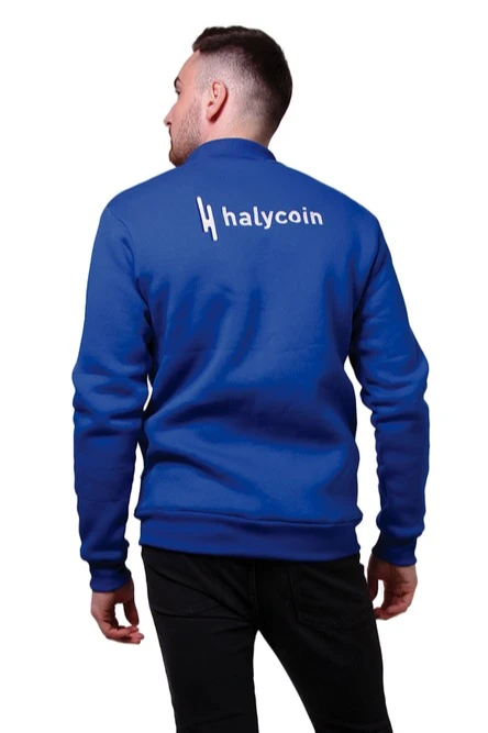 Купить синюю толстовку Томас  унисекс "Halycoin"