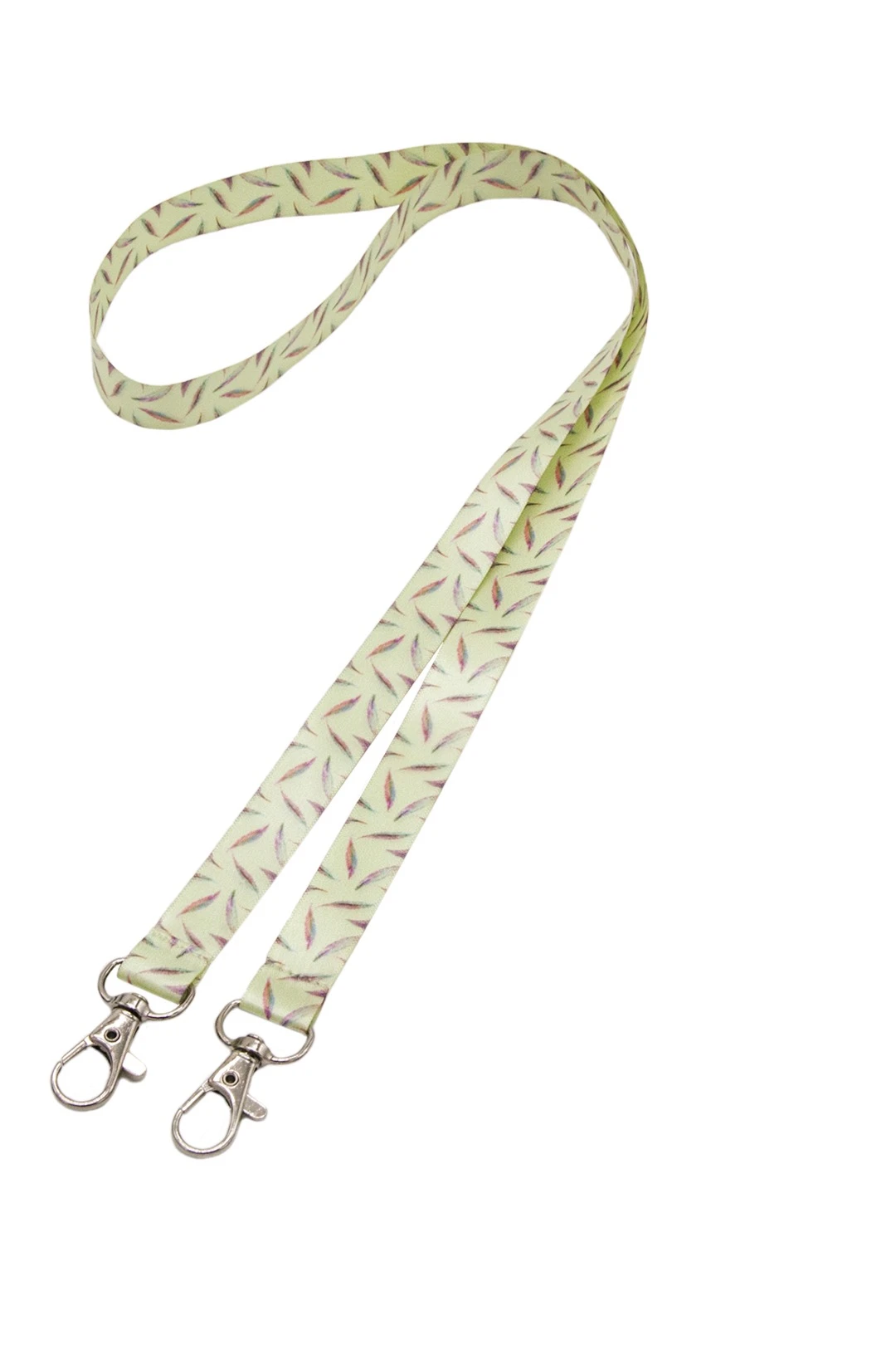 Лента для бейджа атлас люкс ширина 1,5 см, с двумя карабинами, с печатью#3