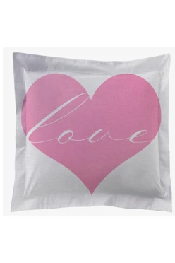 Подушка с бордюром 30х30 см, с принтом "Love"#1