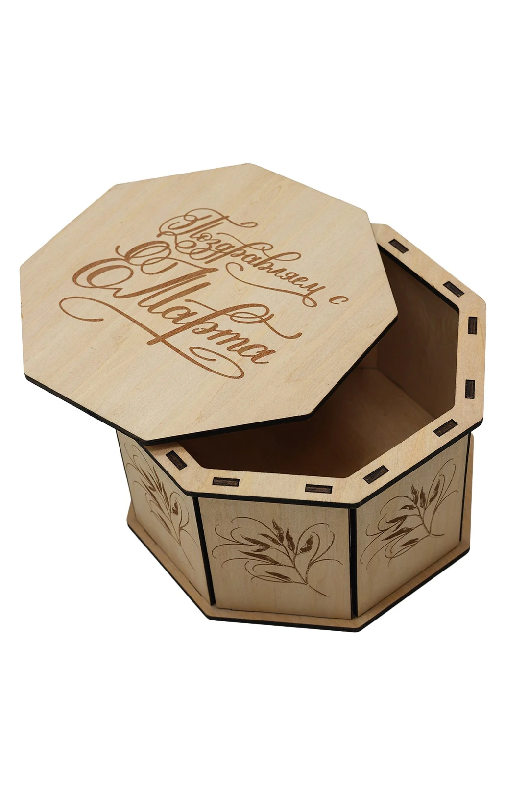 Коробка из фанеры с нанесением 160х160х95 мм#3