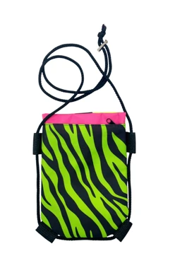 Купить нагрудный кошелек Брик 13х18 см, с полной запечаткой "Green zebra"