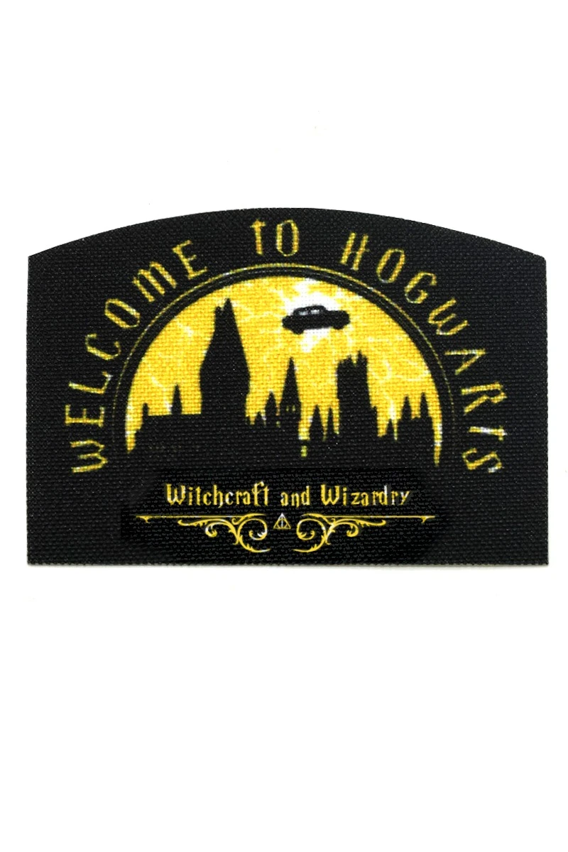 Купить шеврон Фигурный печатный 7х5 см "Welcome to hogwarts"