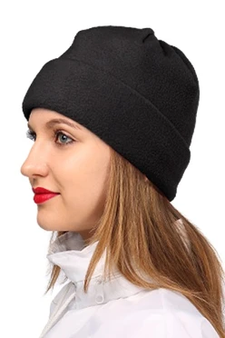 Купить шапку флисовую взрослую черную