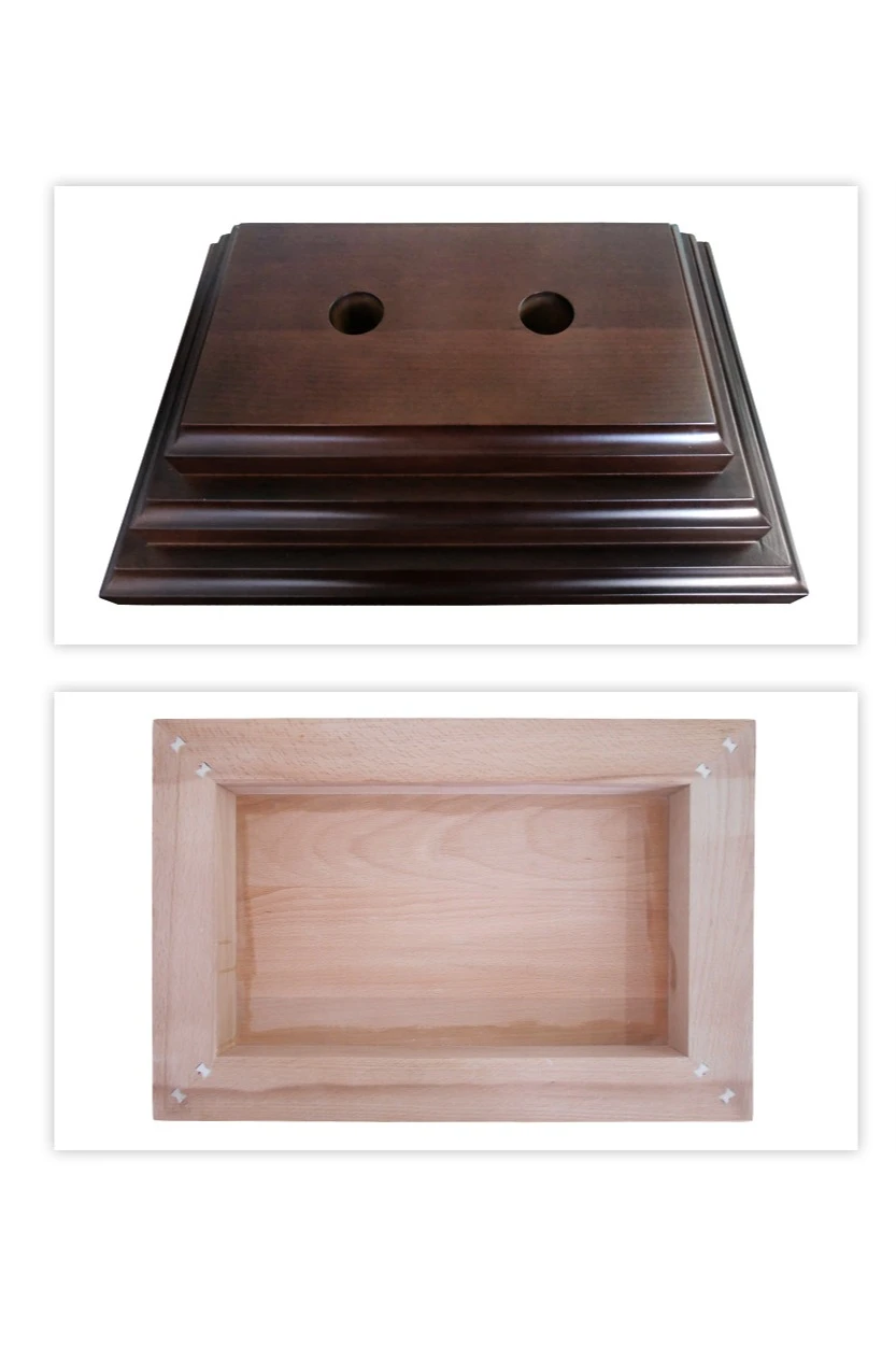 Подставка деревянная с основанием Пирамида (бук) 2 штока 2,5 м#2