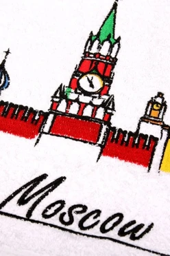 Купить полотенце махровое с вышивкой "Mосква"