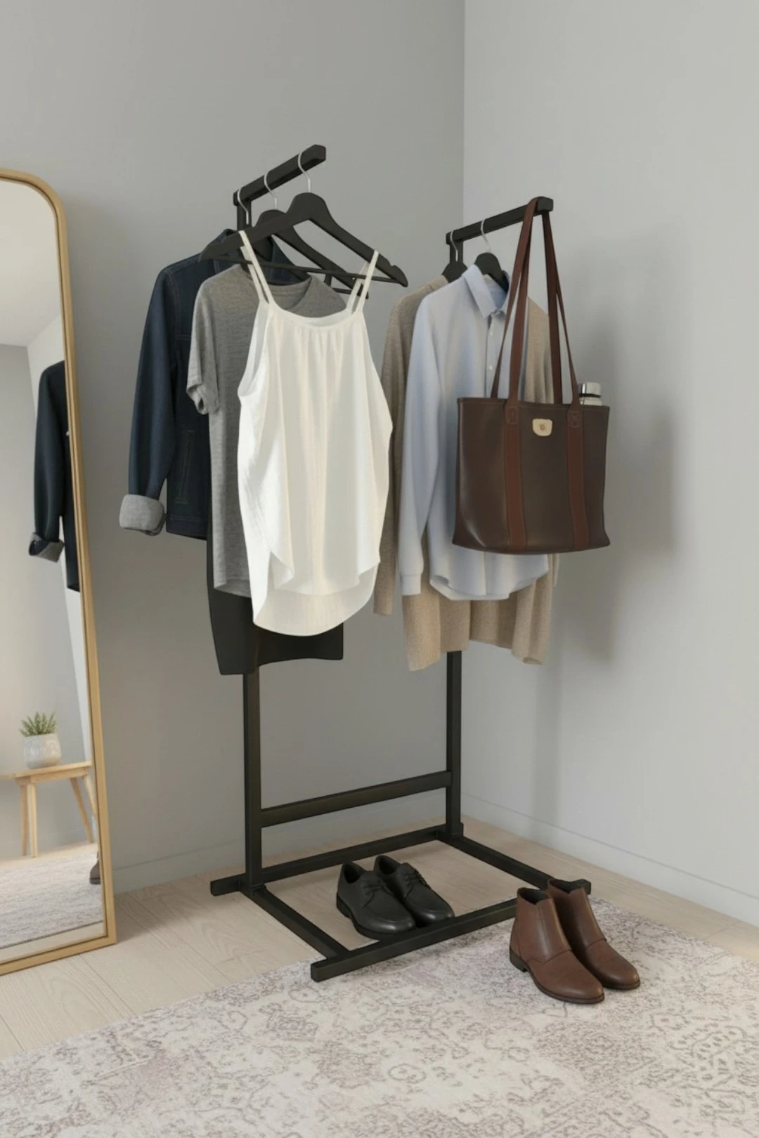 Напольная вешалка для одежды "Атлант", металлическая, 72×170×50 см#3