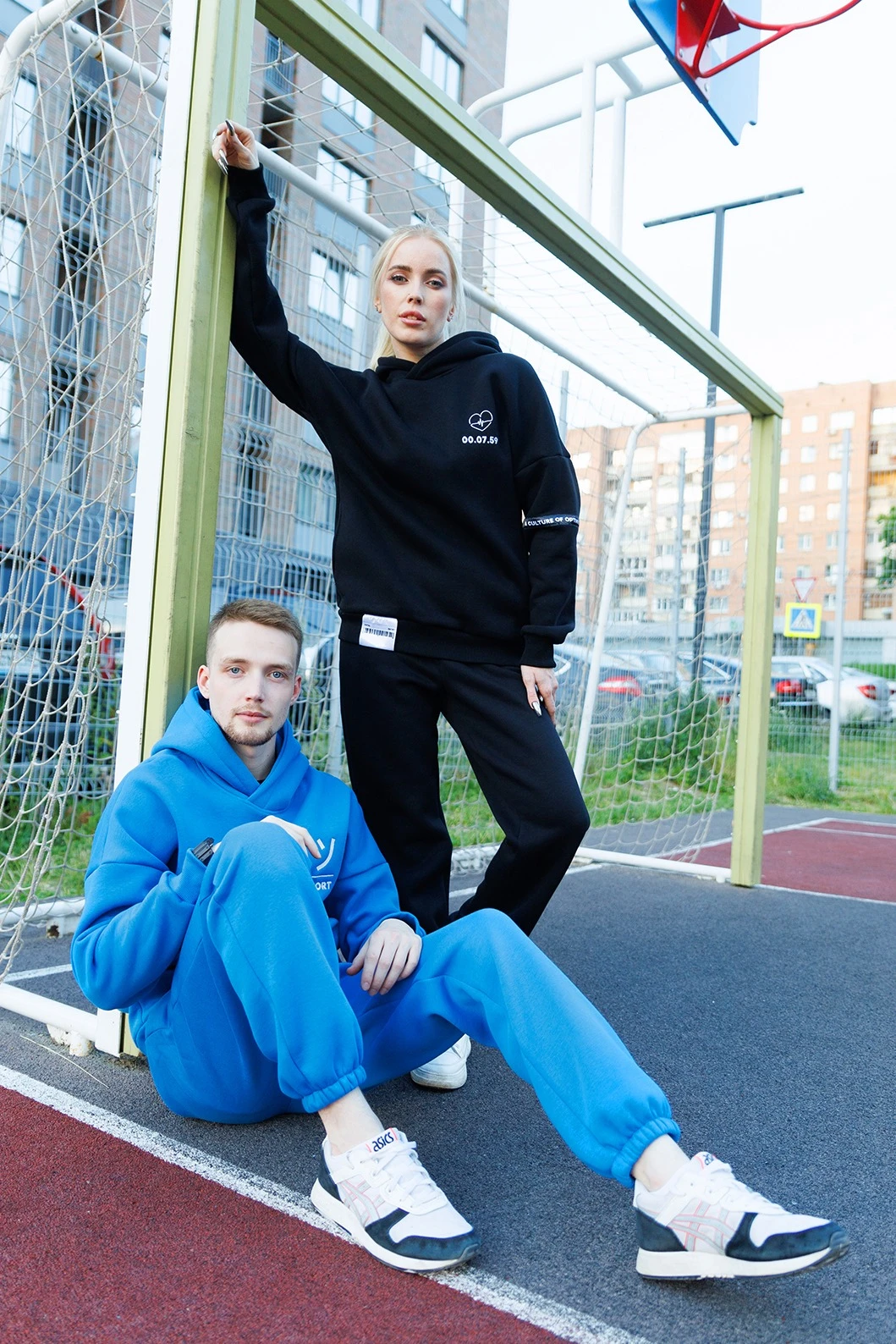 Спортивный костюм Лофт из футера унисекс, однотонный#5