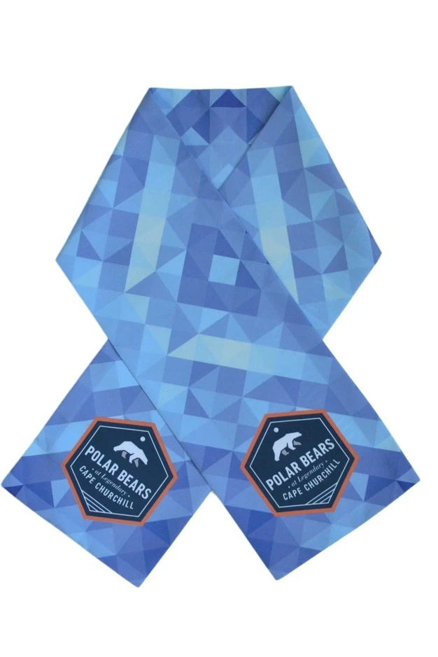 Шарф двухслойный легкий 15х100 см, с полной запечаткой "Polar Bears"#4 Шарф двухслойный легкий 15х100 см, с полной запечаткой "Polar Bears"#4