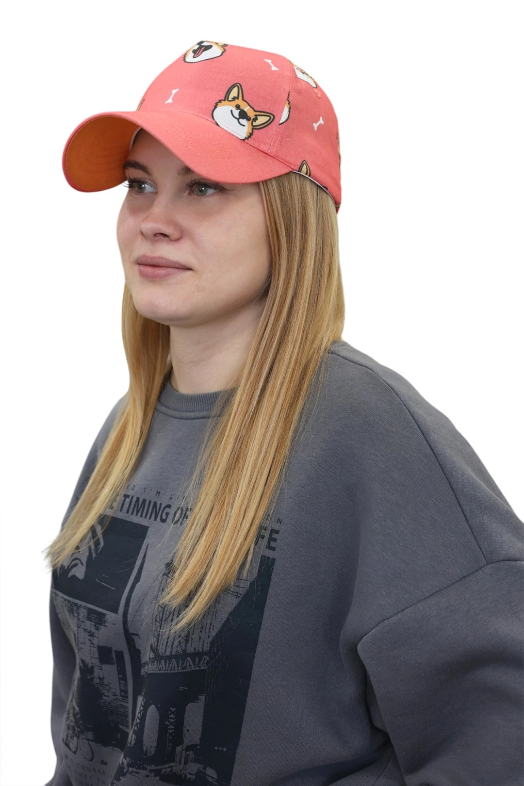 Бейсболка Бауэр взрослая с полной запечаткой (хлопок) "Corgi"#2