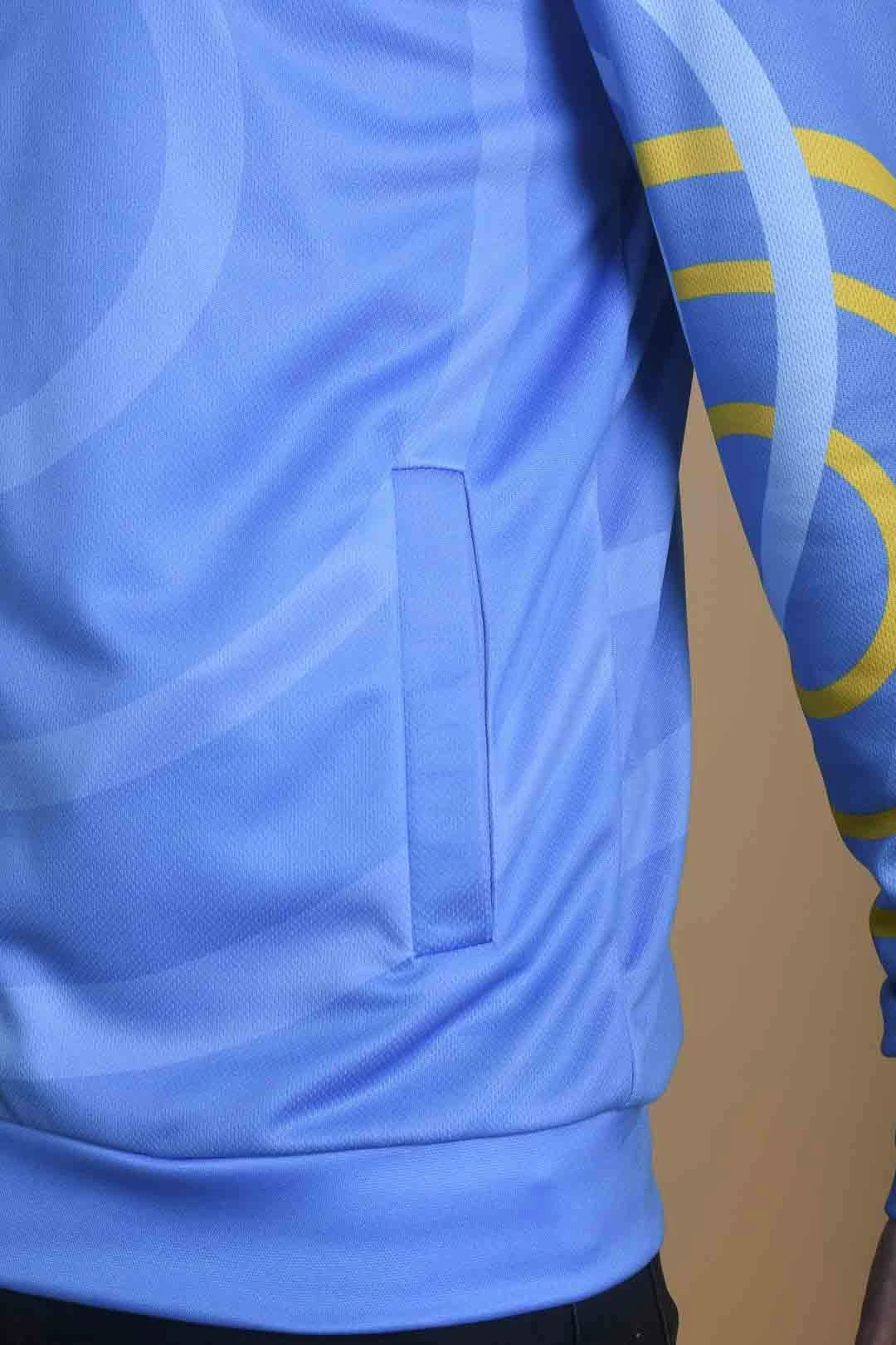 Балахон Ронни унисекс из адидаса с полной запечаткой "Light blue"#3