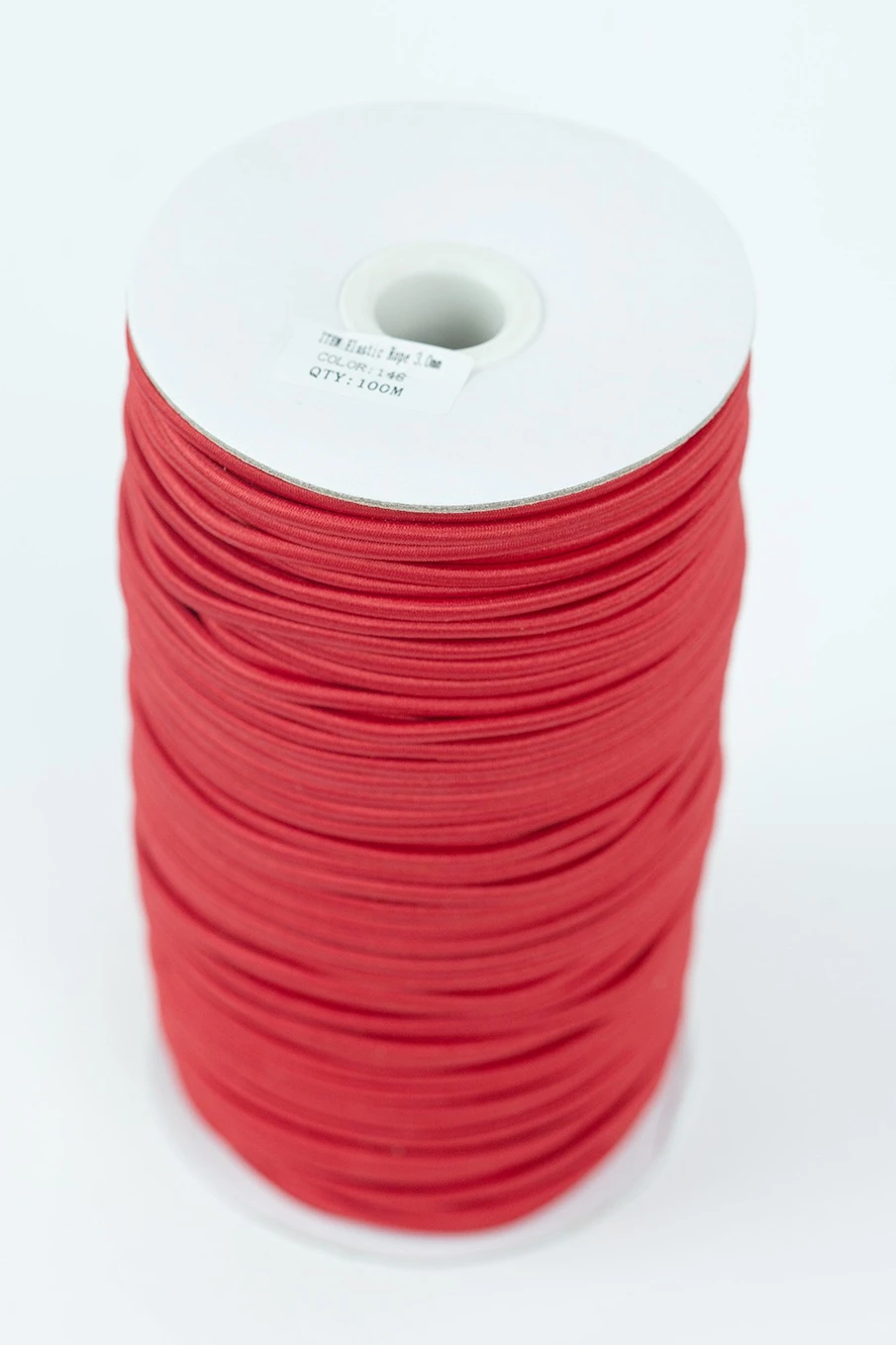 Купить резинку шляпную 100% пэ, 3 мм, красную 148