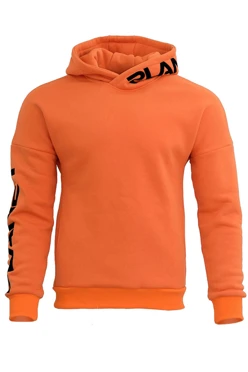 Купить худи Кинг из футера унисекс, однотонную оранжевую