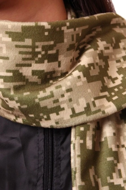 Шарф двухслойный утепленный 15х120 см, с полной запечаткой "Hacks"#3