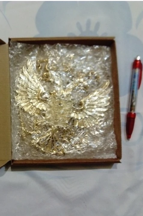 Гербовый орёл РФ 16,5х18 см, металлонапыление#6