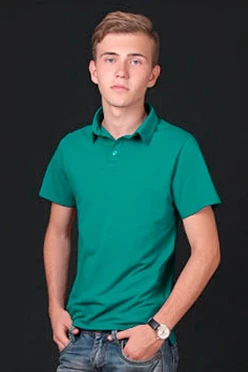 Купить поло Декстер унисекс бирюзовую