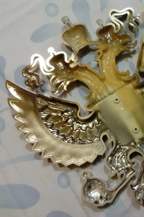 Гербовый орёл РФ 28,5х31 см, металлонапыление#8 Гербовый орёл РФ 28,5х31 см, металлонапыление#8