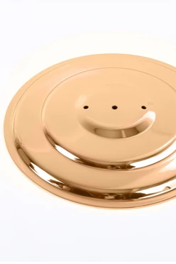 Основание Круг стальное хромированное фигурное под золото на 3 штока, Ø 32 см