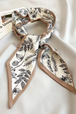 Купить шарф-платокТвилли двухслойный 7х90 см, с полной запечаткой "Branches"
