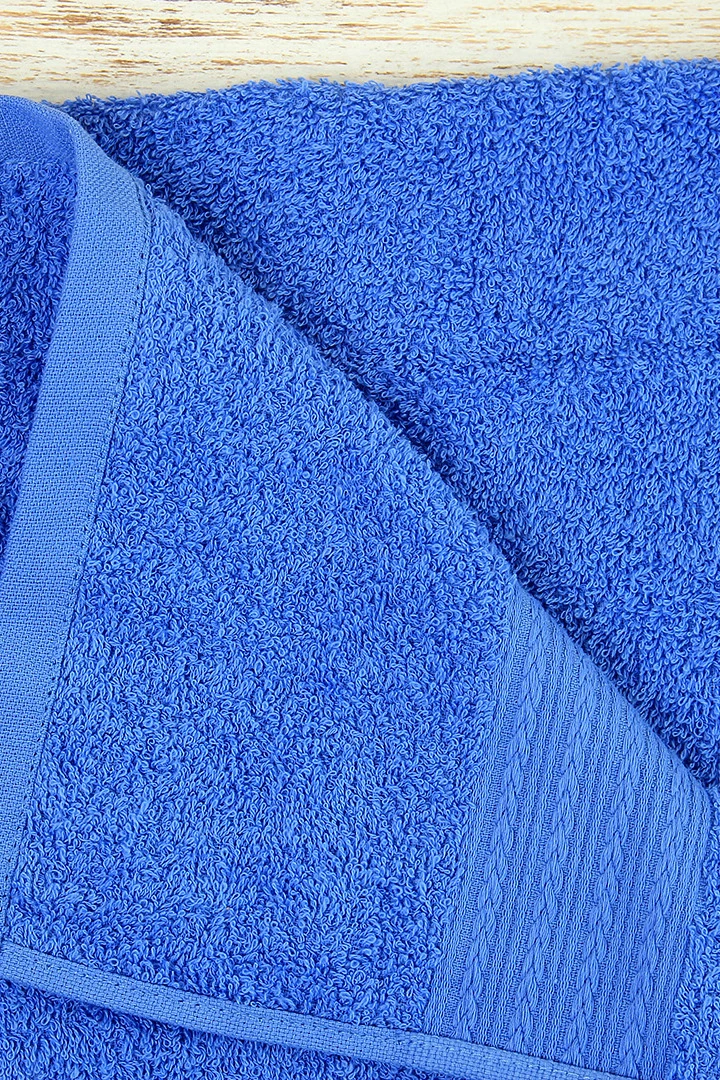 Полотенце махровое 70х140 см (Ituma), однотонное синее#4