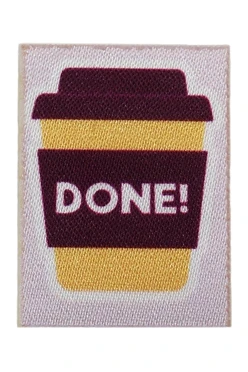 Купить наклейку-стикер Прямоугольник 3х4 см с печатью "Done"