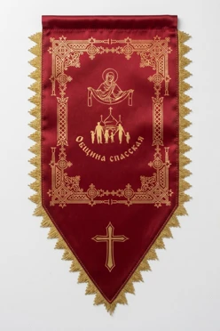 Купить хоругвь печатную 50х110 см "Spasskaya Community Emblem"