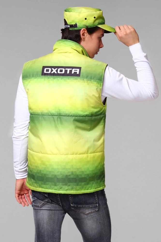 Жилет Портер на синтепоне со стежкой унисекс, с полной запечаткой "Hunt"#1