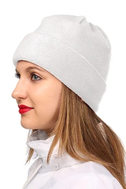 Купить шапку флисовую взрослую белую