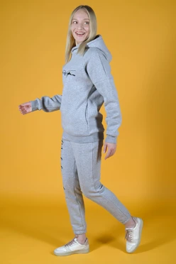 Купить спортивный костюм Лофт из футера женский, однотонный меланж