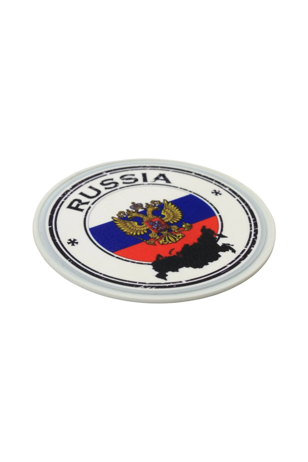 Купить шеврон ПВХ Круг под УФ нанесение 8х8 см "Russia" Купить шеврон ПВХ Круг под УФ нанесение 8х8 см "Russia"