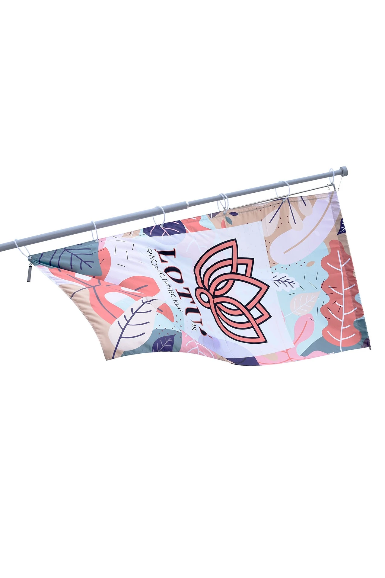 Аренда флагштока из алюминия с закрытым механизмом 8 м (покраска)#1