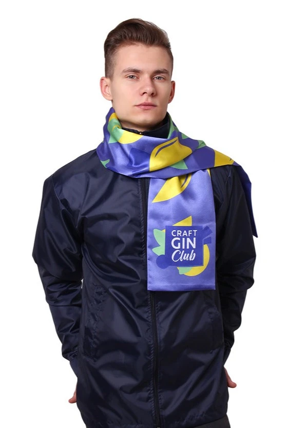 Шарф двухслойный легкий 20х120 см, с полной запечаткой#1