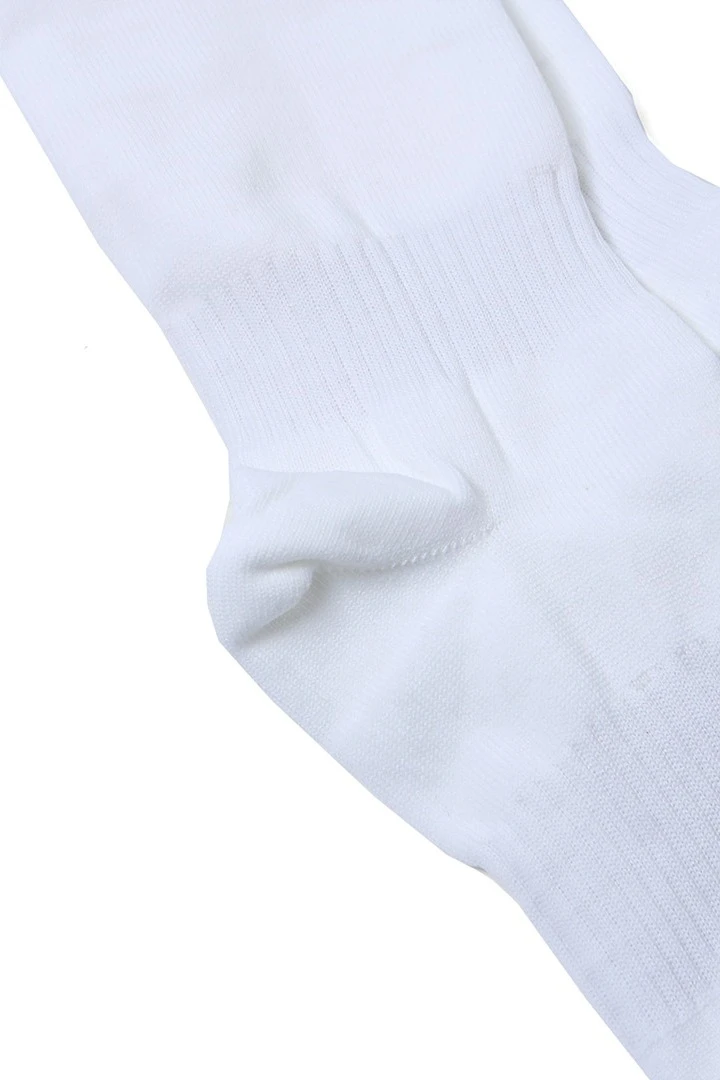 Гетры футбольные взрослые, однотонные белые#4