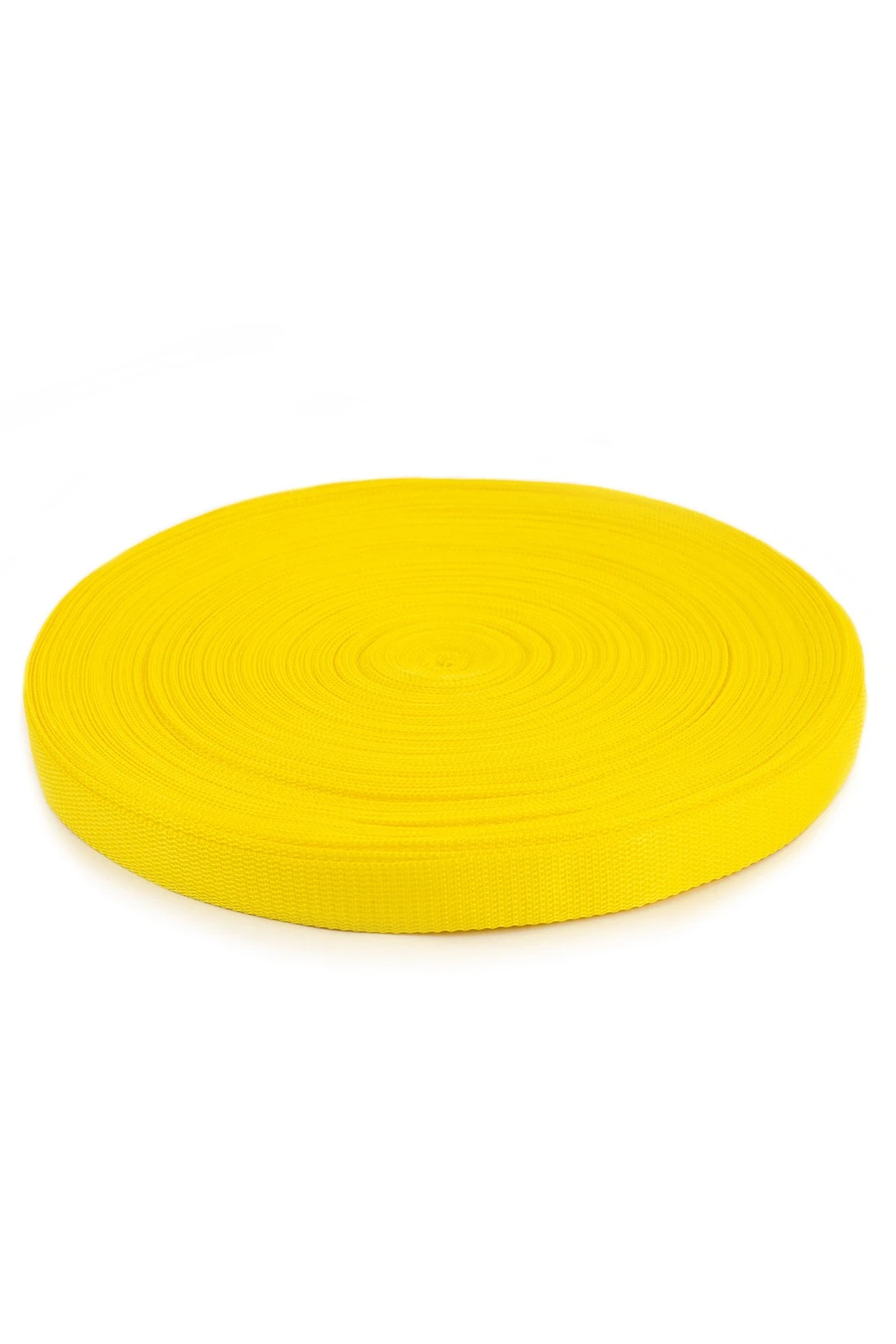 Лента ременная ширина 3 см, oднотонная желтая#1