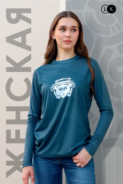 Купить лонгслива Гэлэкси Плюс женскую с полной запечаткой