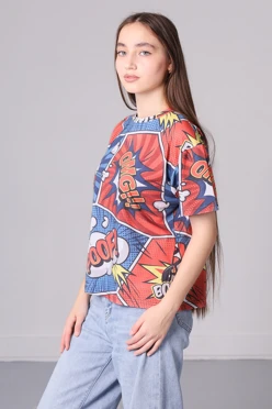 Купить футболку Ларри из кулирки женская с полной запечаткой