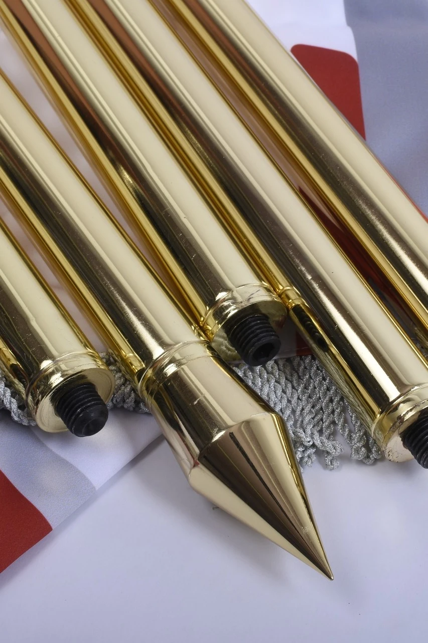 Подставка напольная с основанием Круг под золото 3 штока 2,1 метра#4