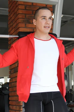 Купить толстовку красную Рик унисекс